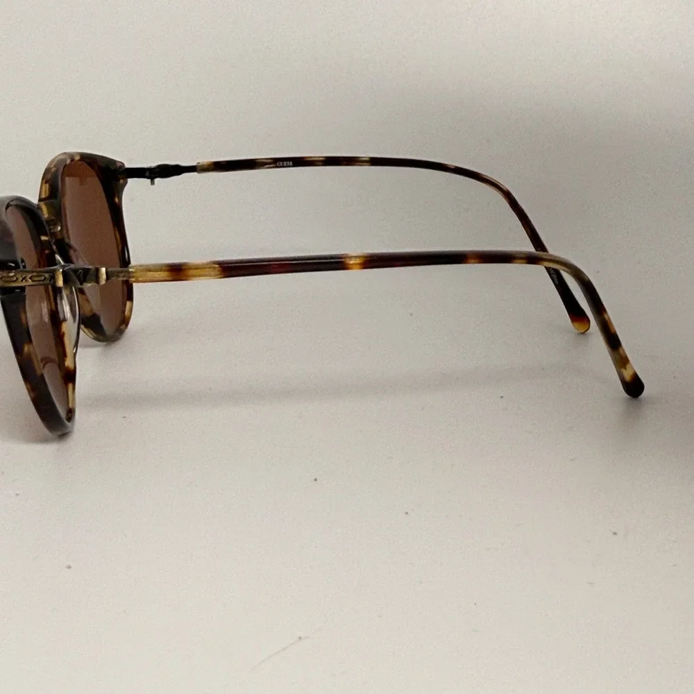 Guess‎ Margo GU830 DA 51-17-138 Tortoise Shell Round Sunglasses Brown Lens Mens